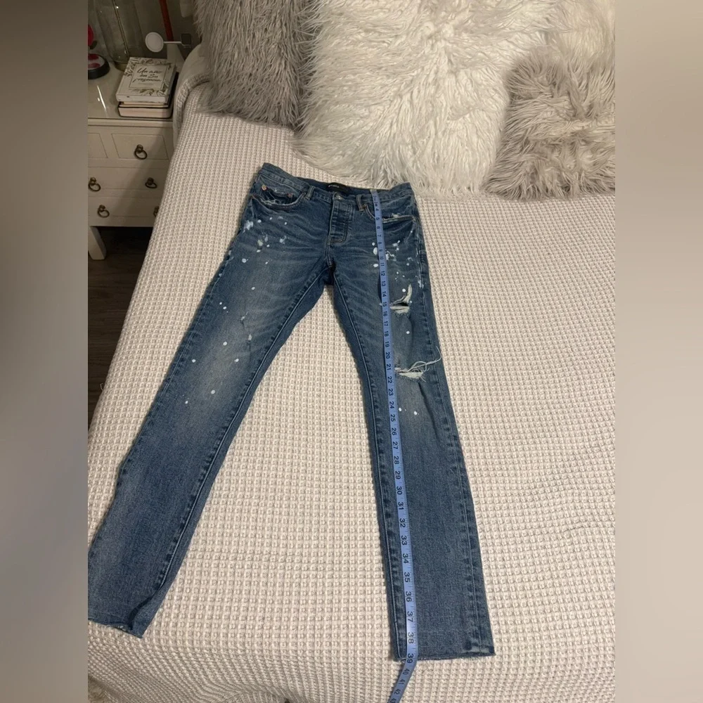 Purple bBrand Distress Skinny Jeans